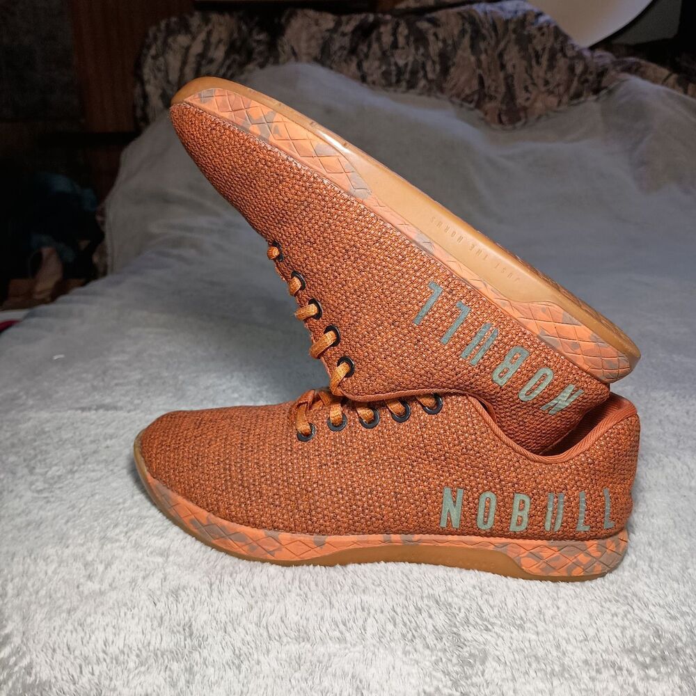 NOBULL Orange Heather Low Top Trainer Athletic Sneakers Women's Size 6 Men's 4.5 - Picture 5 of 16